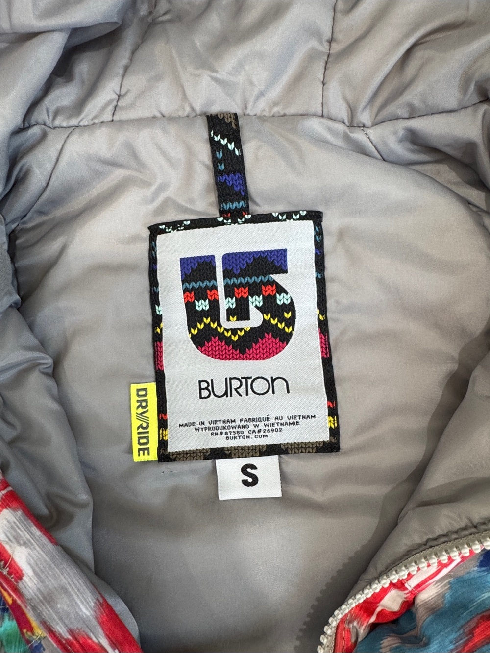 Burton jacket with gray interior and multicolor logo - Picture 2 of 7